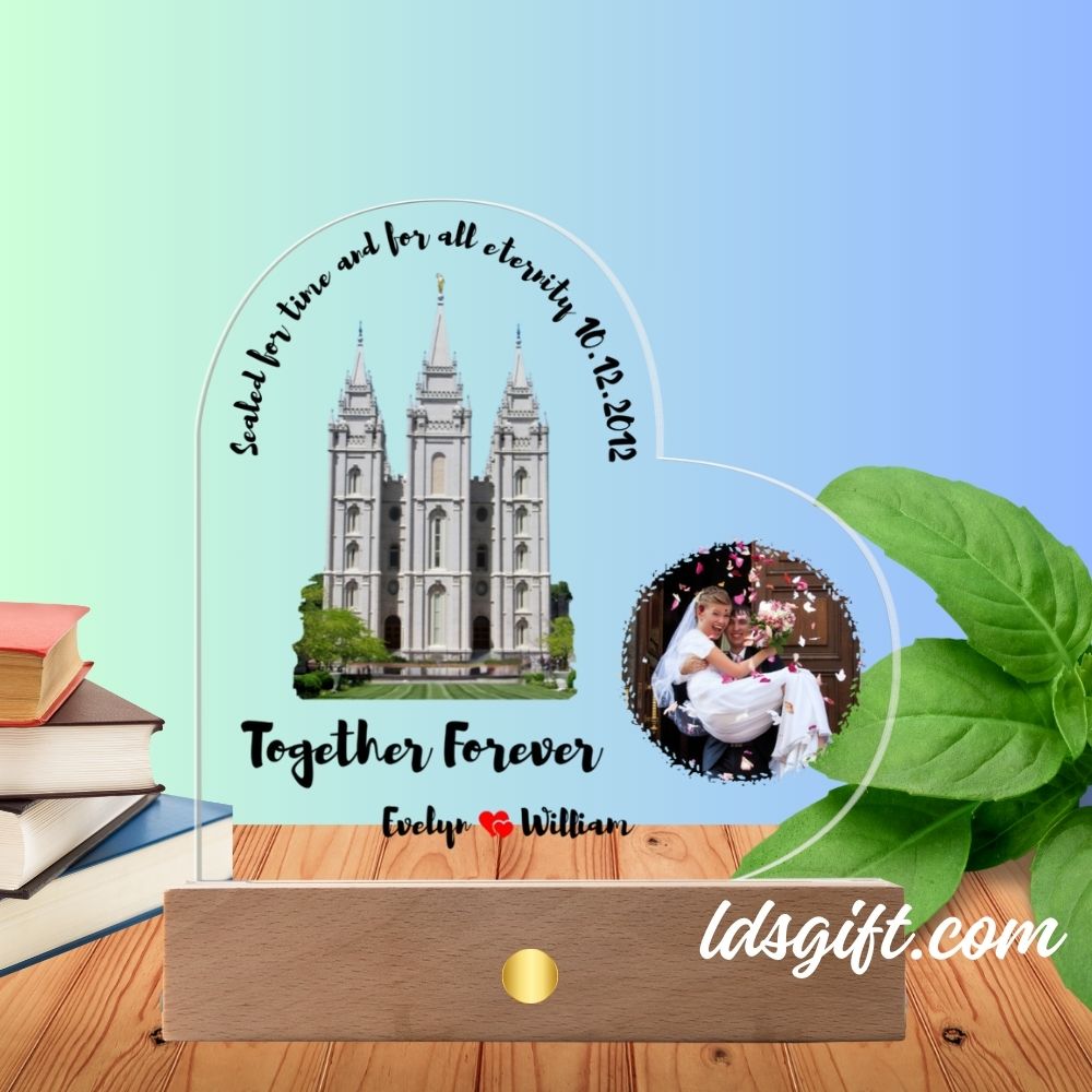 Custom LDS Temple Marriage Plaque