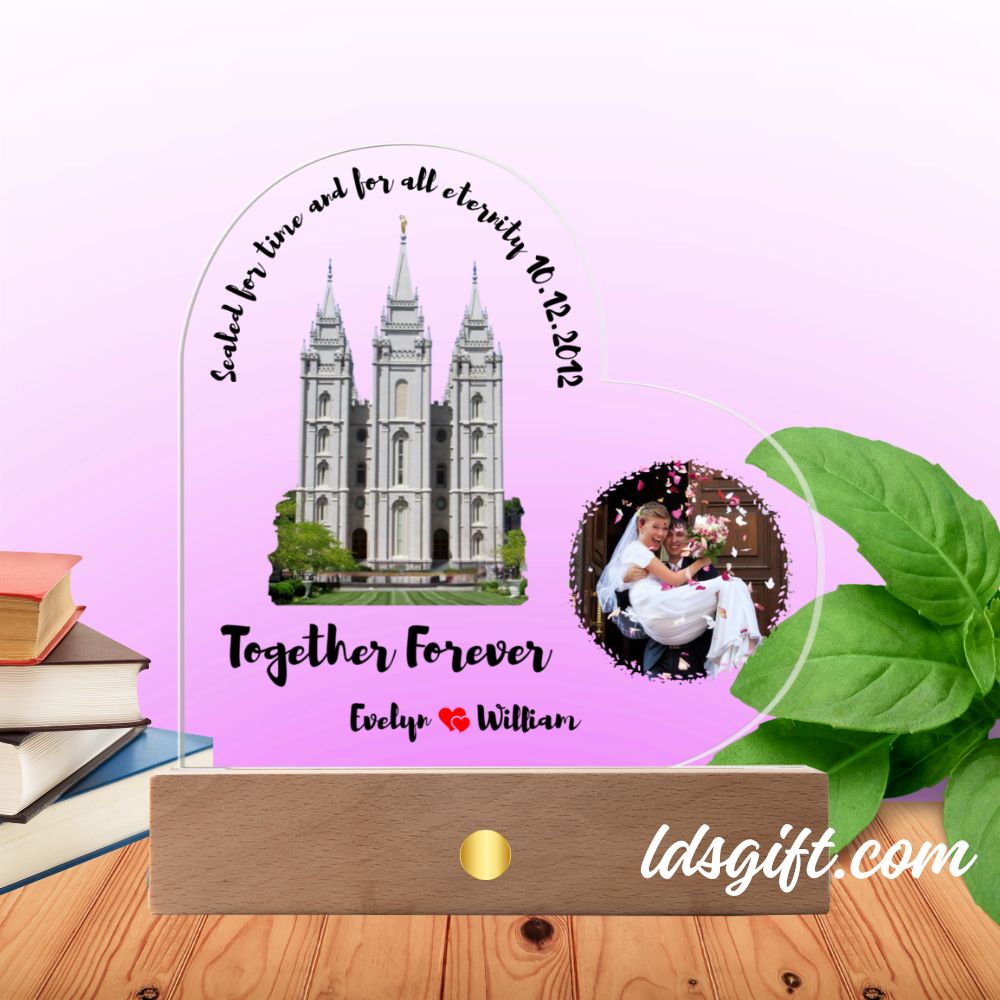 Custom LDS Temple Marriage Plaque