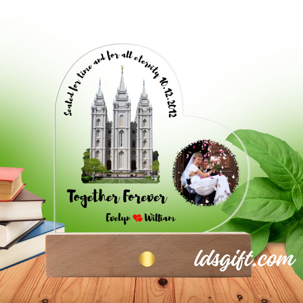 Custom LDS Temple Marriage Plaque
