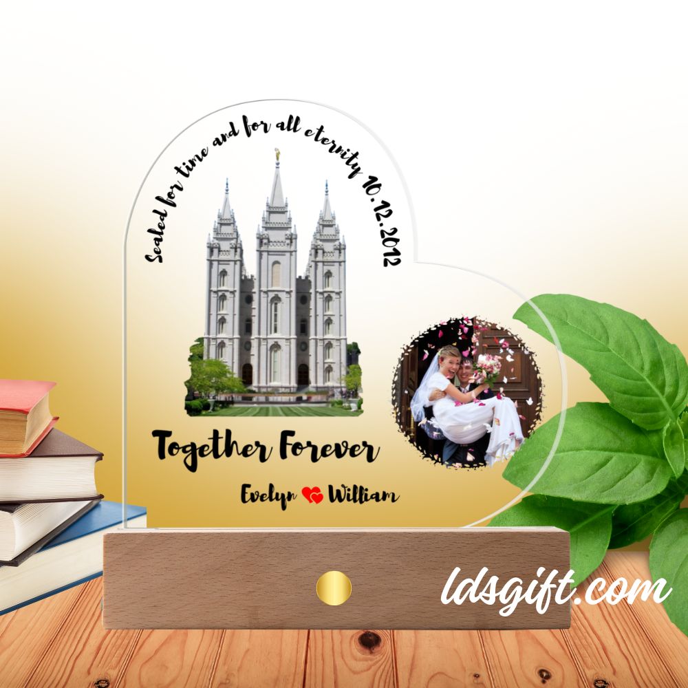 Custom LDS Temple Marriage Plaque