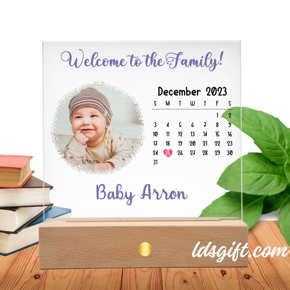 Welcome to the Family - Personalized Baby Birth Acrylic Plaque