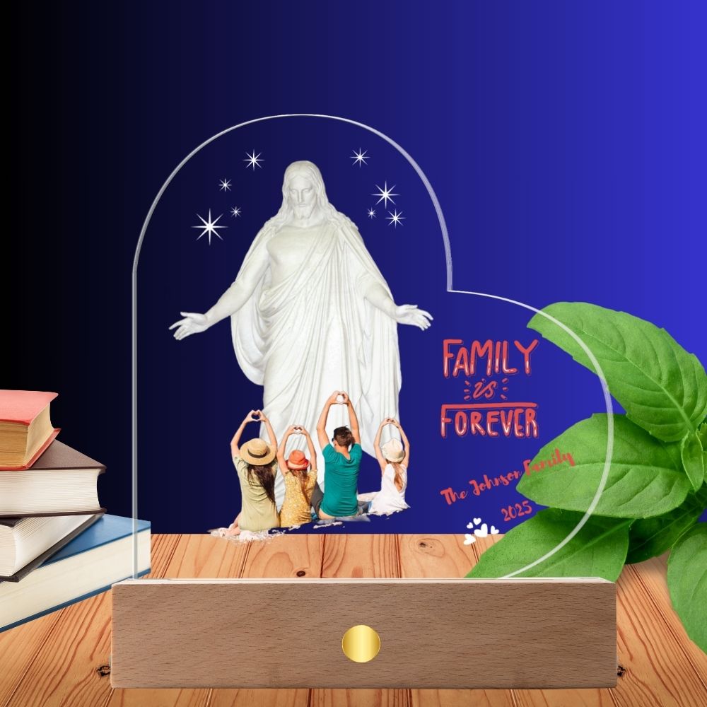 Custom Family Forever Plaque with LED Base