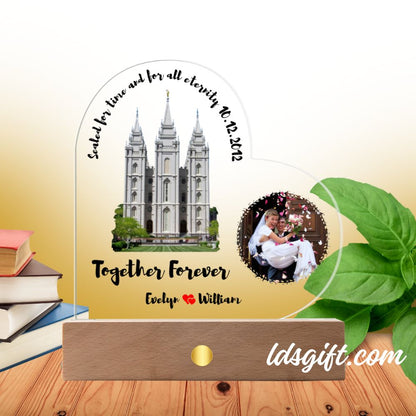 Custom LDS Temple Marriage Plaque