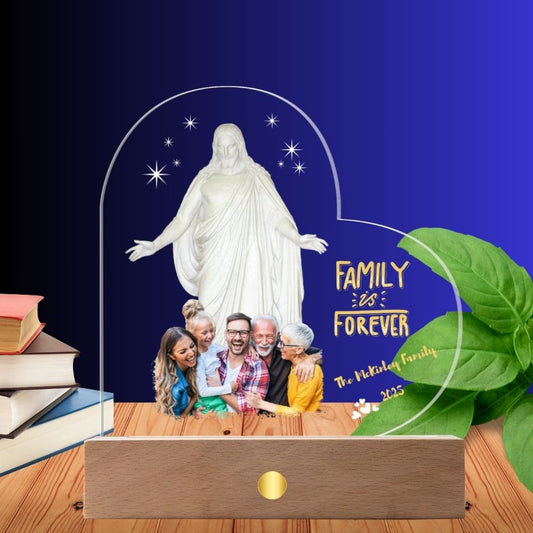Custom Family Forever Plaque with LED Base